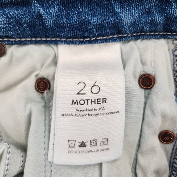 MOTHER The Looker Crop Graffiti Girl Skinny Jeans - Picture 6 of 7